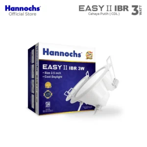 hannochs lampu downlight led easy ii 3w ibr cahaya putih inbow